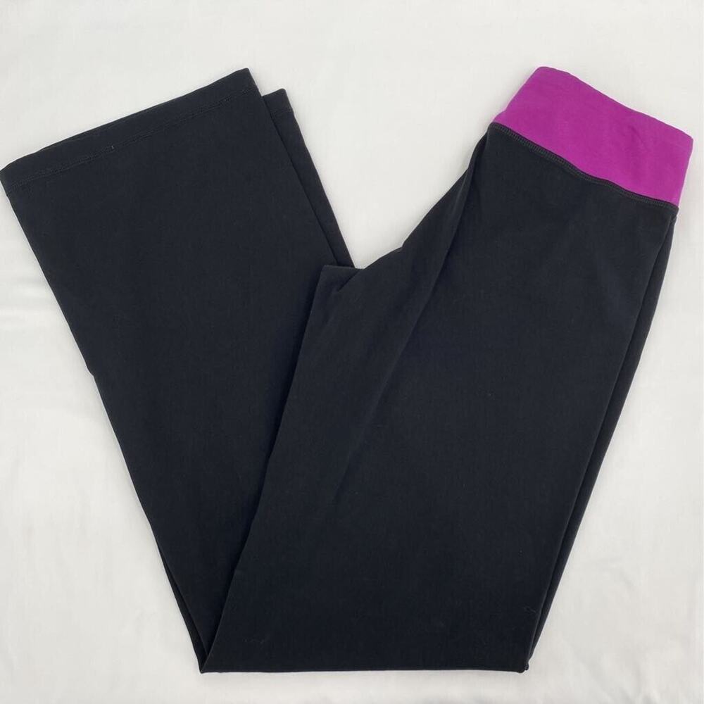The North Face Womens Activewear Pants Black Pink Stretch Mid Rise Pull On XS